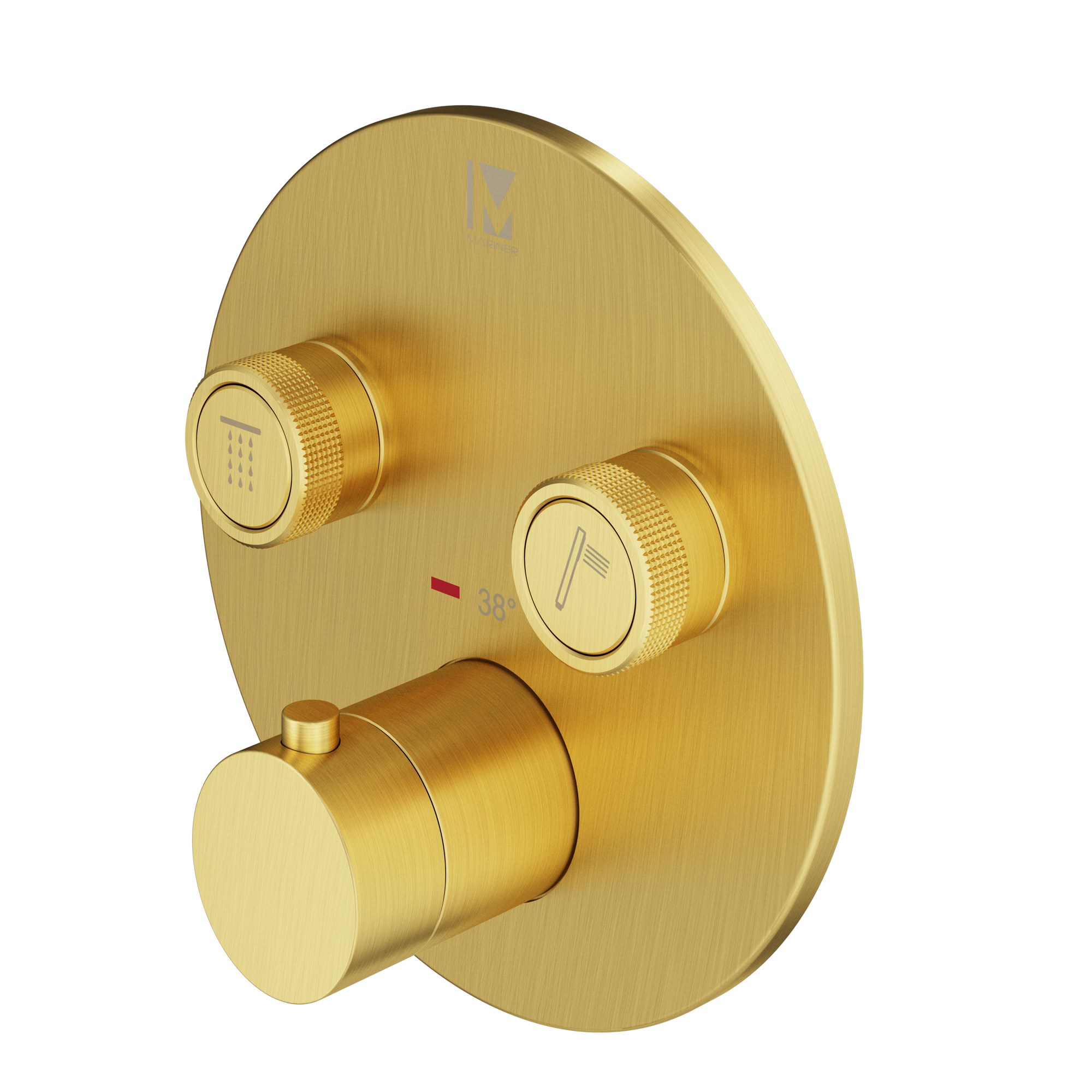 Mariner Eden Pjesa e Jashtme Rrethore me 2 Butona - Brushed Gold