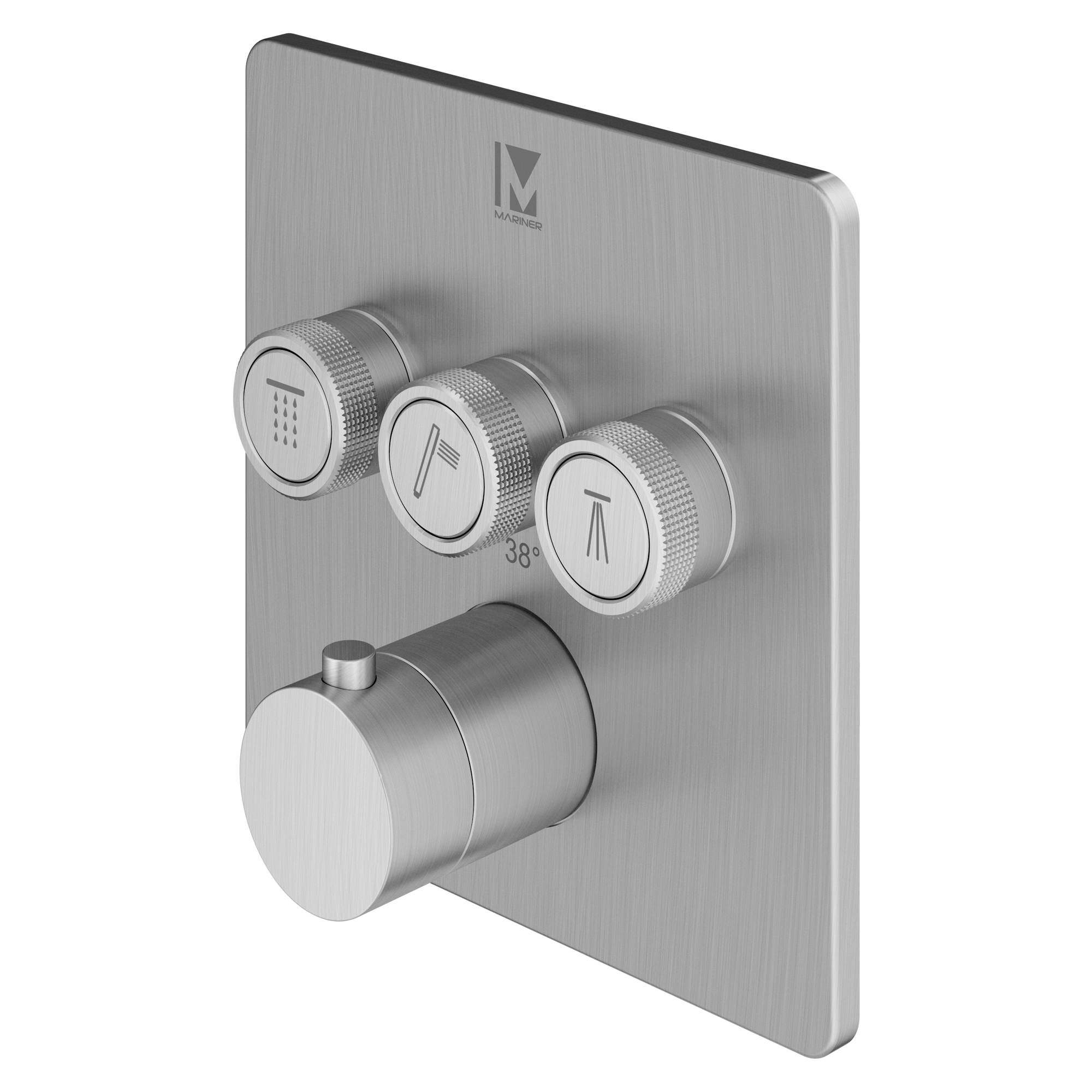 Mariner Eden Exposed components for concealed thermostatic mixer
