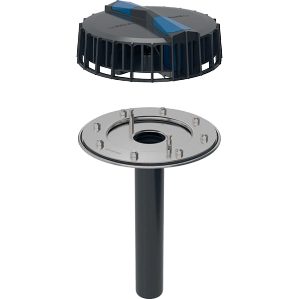 Geberit Pluvia roof outlet with flange, for gutters