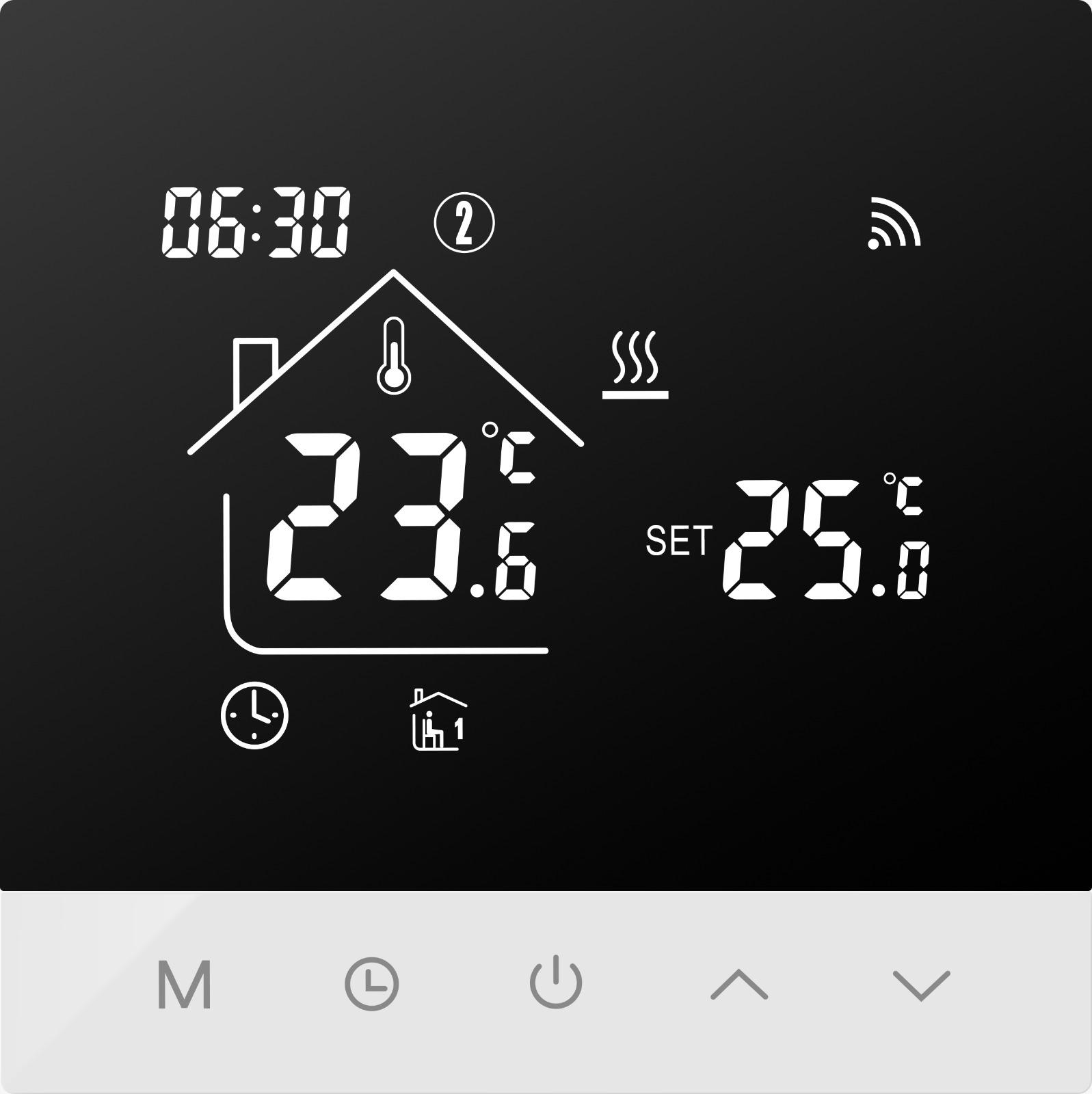Warmex WiFi Thermostat 230V, Black + White